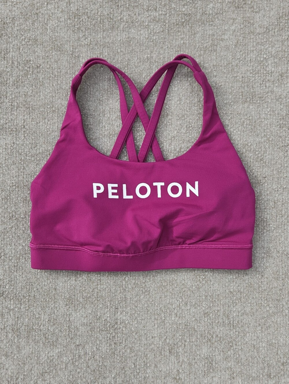 Lululemon x Peloton Energy Sports Bra Size 4 Magenta Racerback Removable Pads